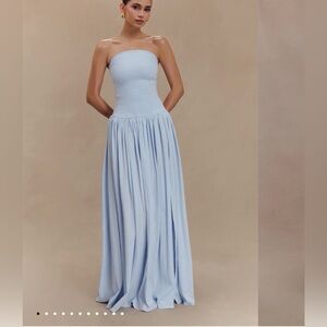 Meshki Maureen cotton shirring maxi dress